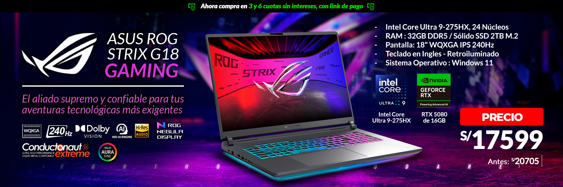 LAPTOP ASUS ROG STRIX G18